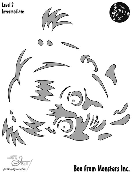 Boo From Monsters In Printable Stencil Cameo
