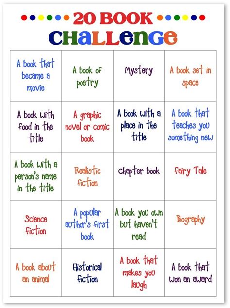 Book Challenge Template