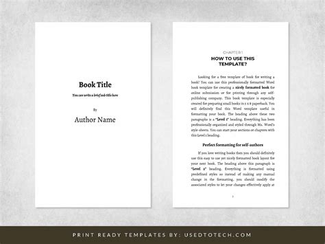 Book Template For Word