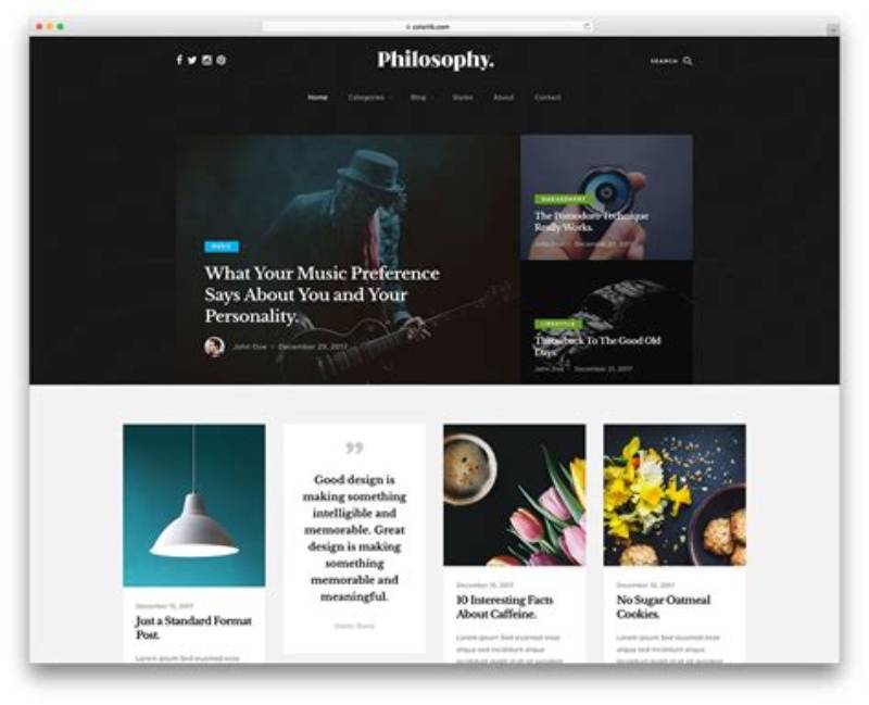 Bootstrap Template Blog Lightweight Best