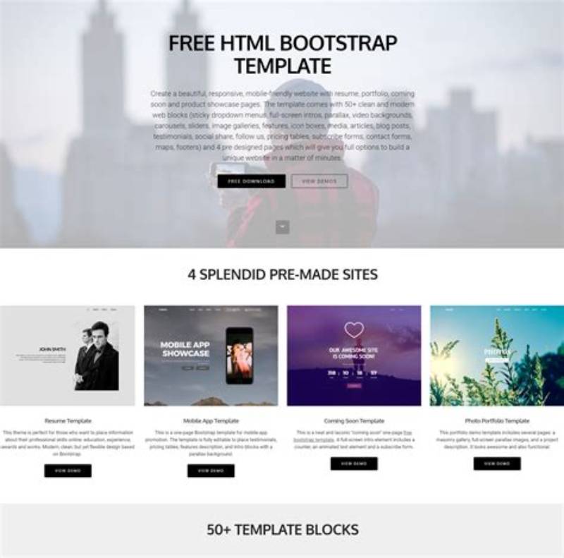 Bootstrap Template Blog Responsive Modern