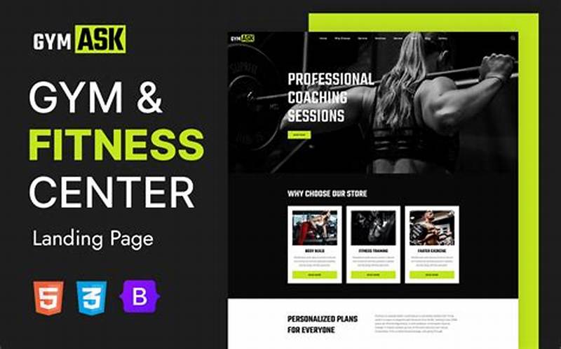 Bootstrap Template Gym Simple Fast