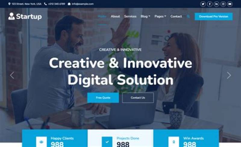 Bootstrap Template Startup Advanced Clean