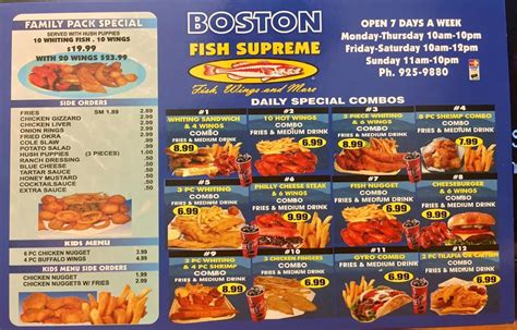 Boston Fish Supreme Specials