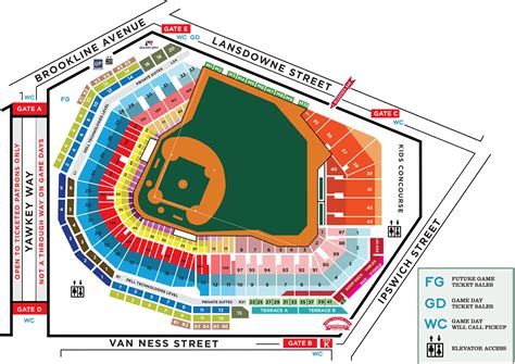 Boston Red Sox Fenway Seating Chart