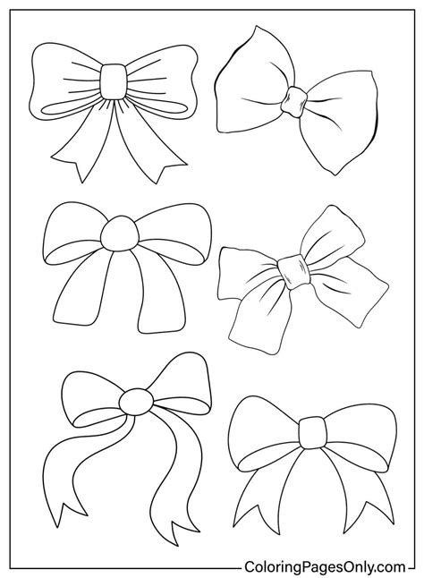 Bow Coloring Pages Printable