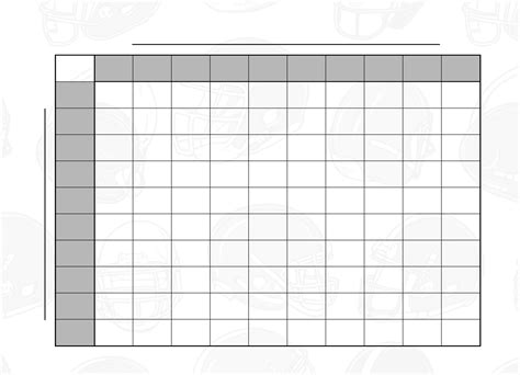 Boxes For Super Bowl Template