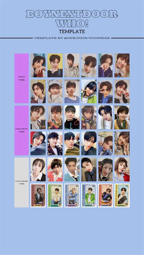 Boynextdoor Photocard Template