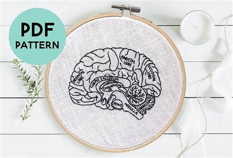 Brain Embroidery Pattern