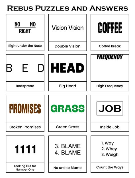 Brain Teasers Printable Free
