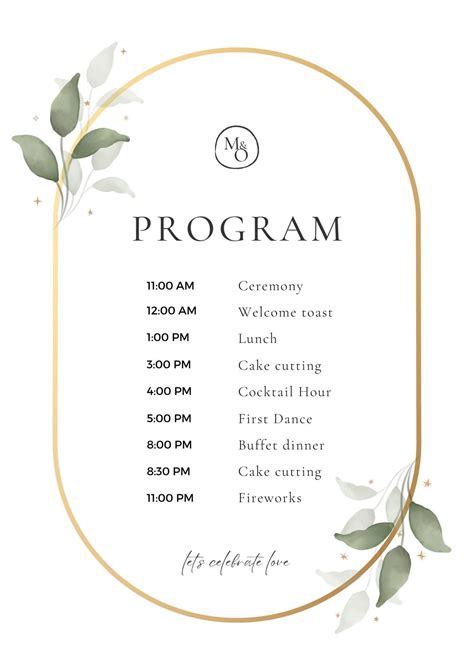 Bridal Programs Templates