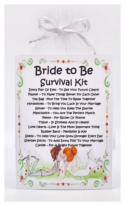 Bride Survival Kit Poem Free Printable