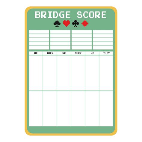 Bridge Score Sheets Printable