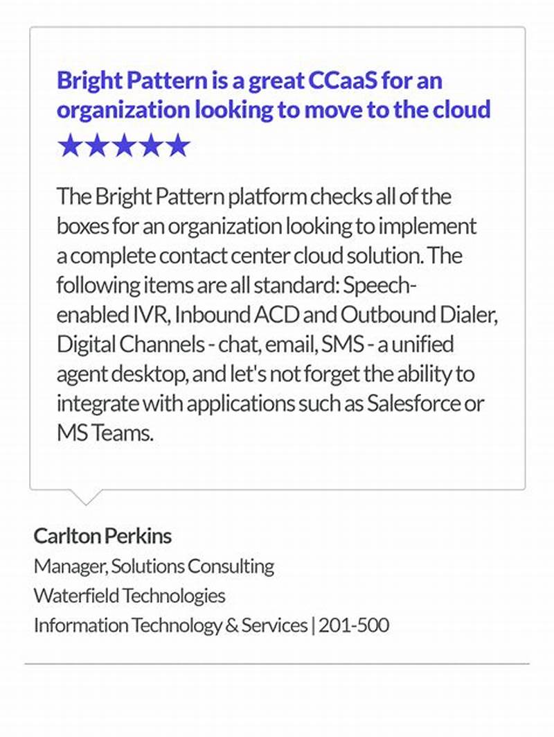 Bright Pattern Call Center Software Features