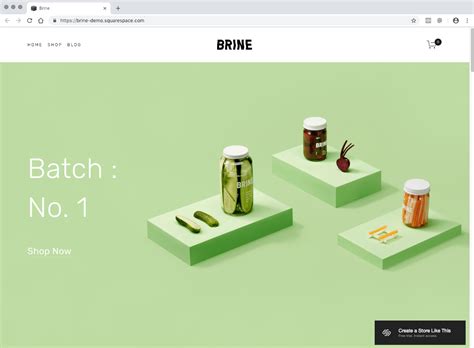 Brine Template Squarespace