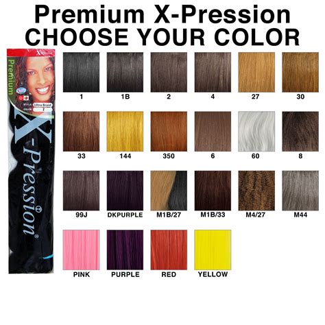 Brown Braiding Hair Color Chart