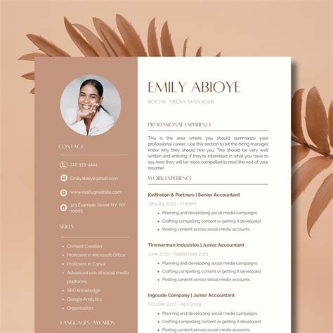 Brown Resume Template