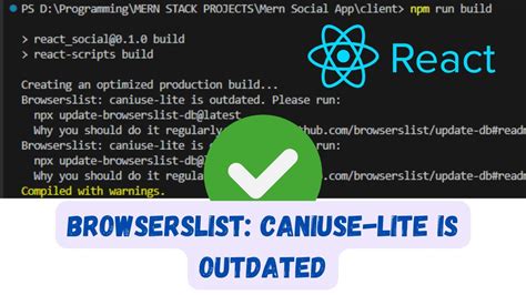 Browserslist caniuse-lite is outdated Please run next command npm update caniuse-lite browserslist