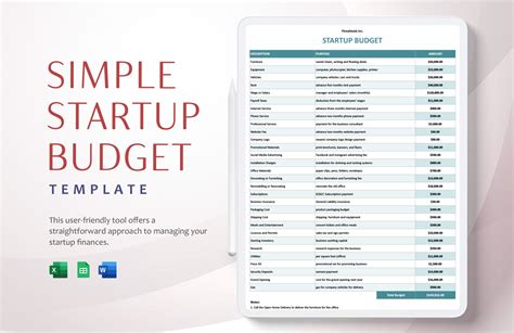 Budget Startup Template