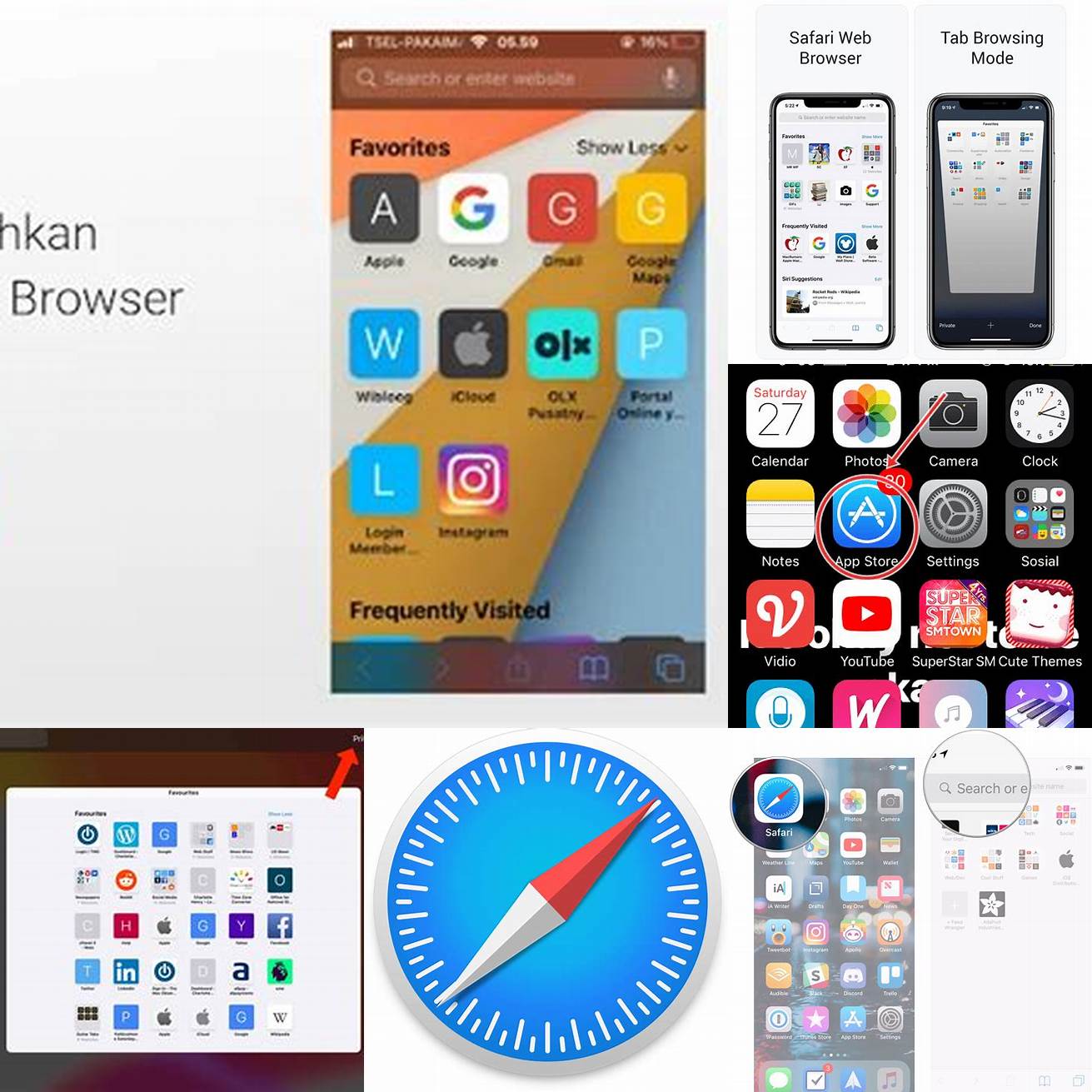 Buka Safari browser di iPhone Anda