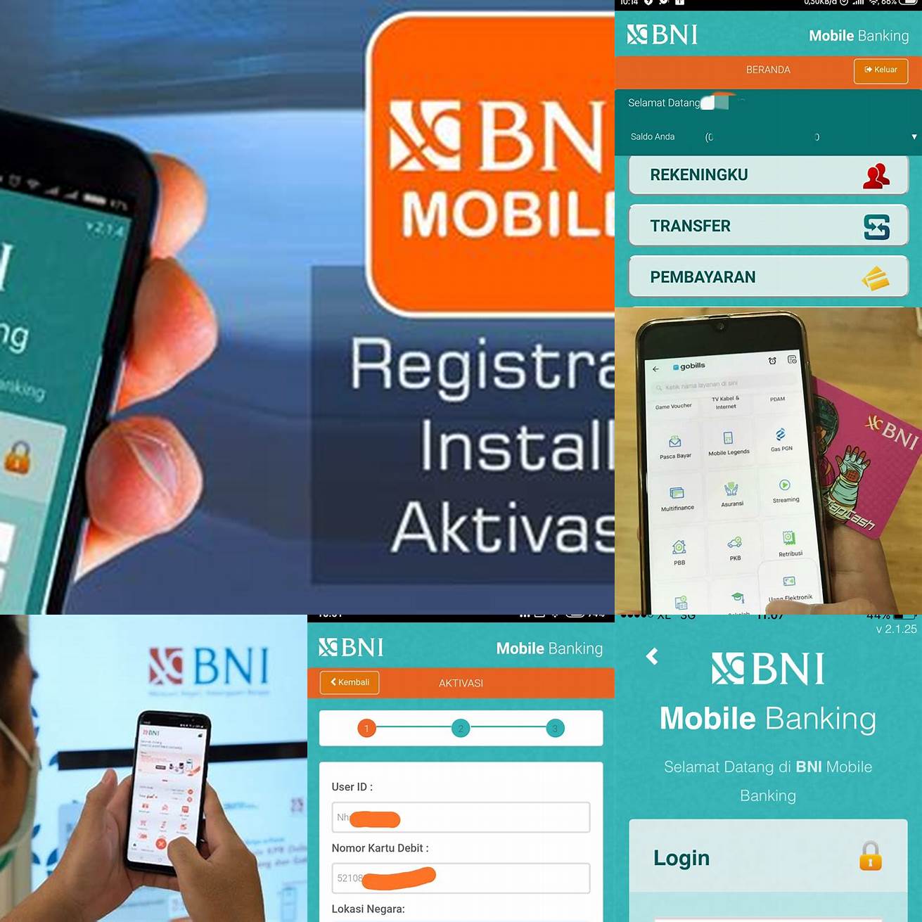 Buka aplikasi BNI Mobile dan pilih Aktivasi