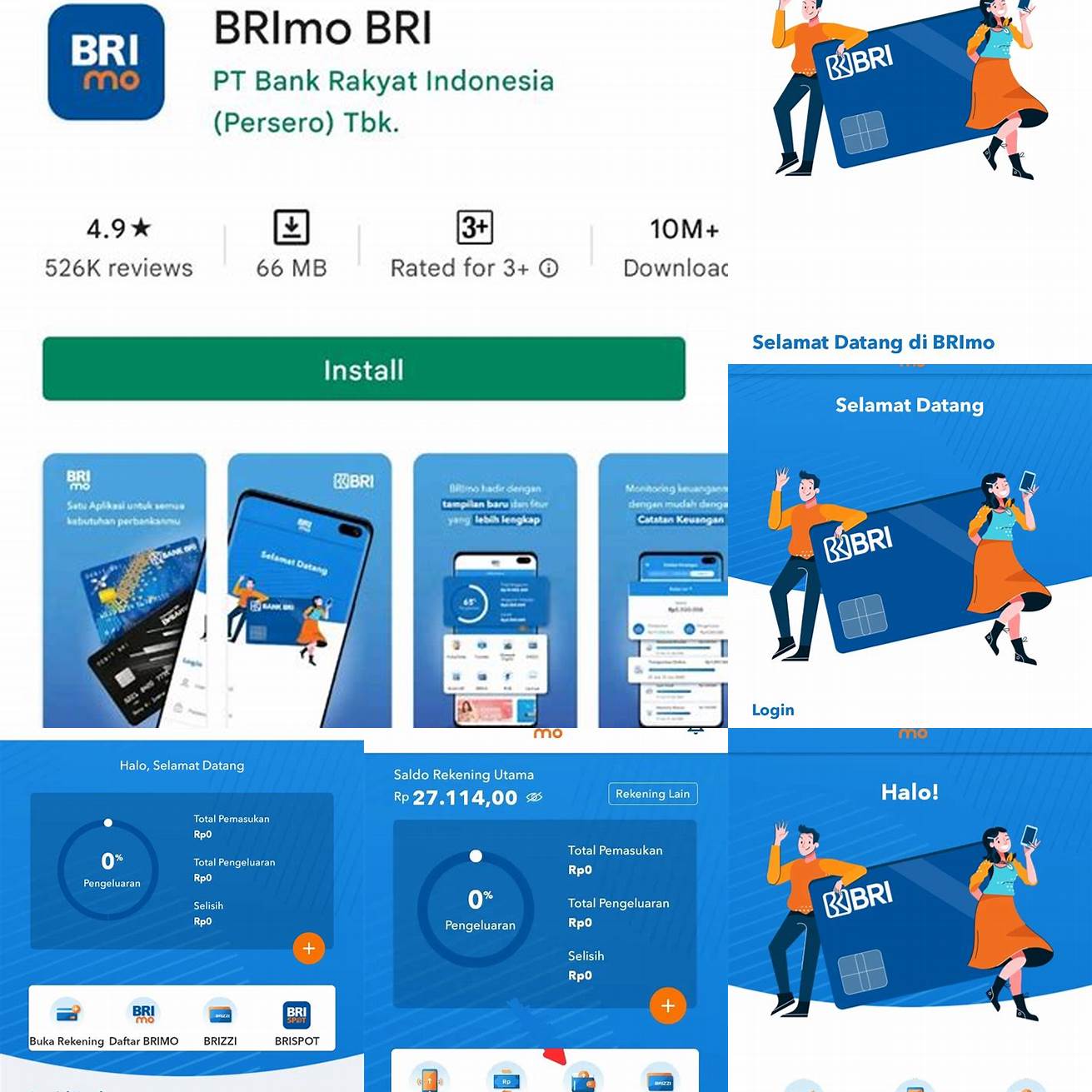 Buka aplikasi BRI Mobile dan daftar akun