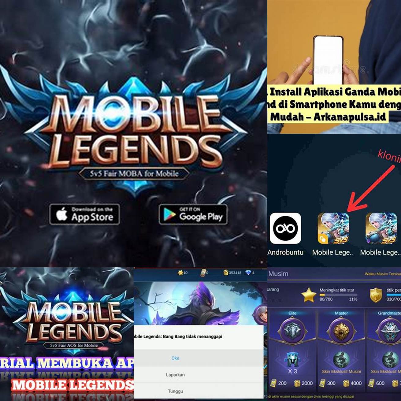 Buka aplikasi Mobile Legend di smartphone kamu