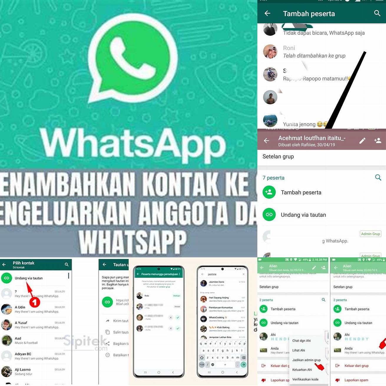 Buka aplikasi WhatsApp dan pilih grup yang ingin ditambahkan anggota