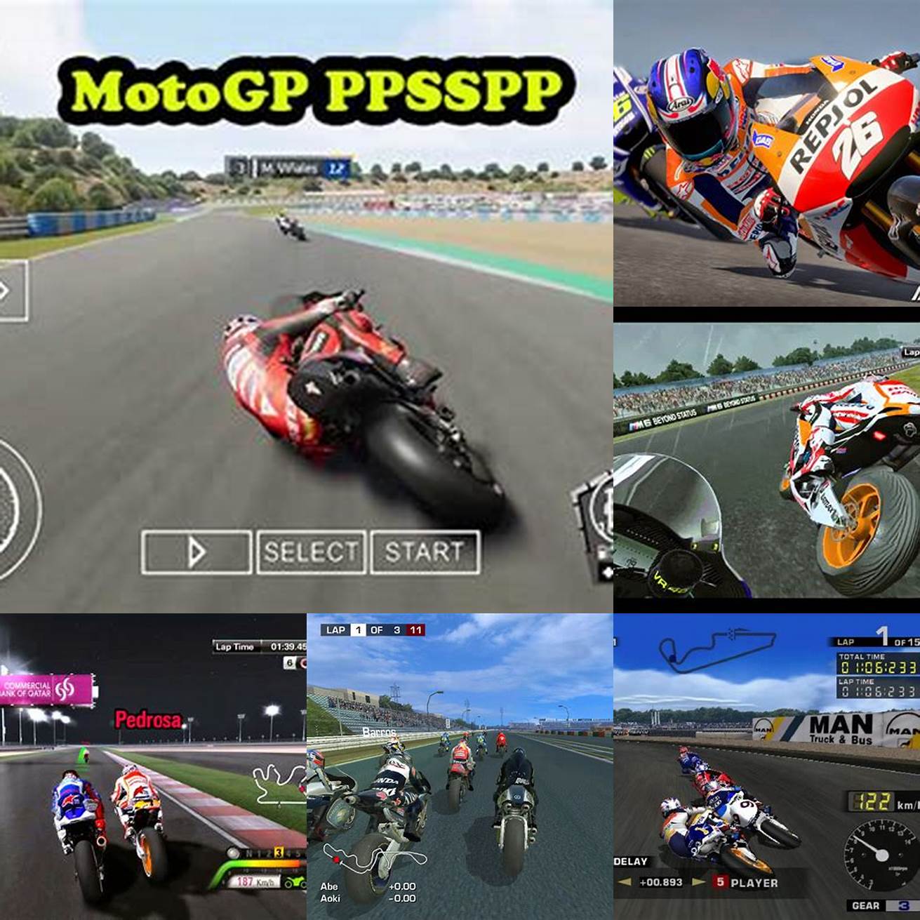 Buka game MotoGP modifikasi yang telah terinstall