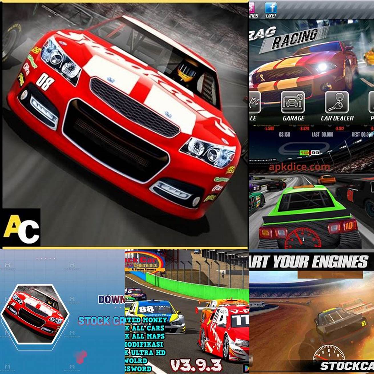 Buka game dan nikmati versi modifikasi Stock Car Racing Mod Apk