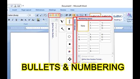 Langkah-langkah Menambahkan Bullets in MS Word
