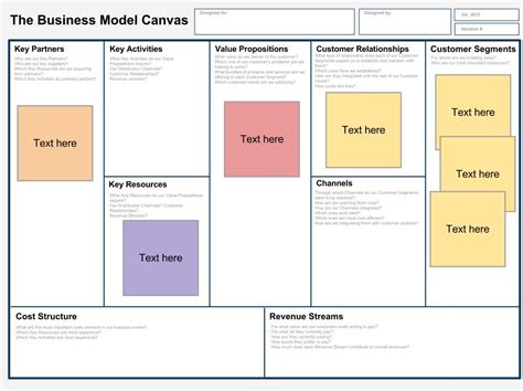 Business Canvas Template Word
