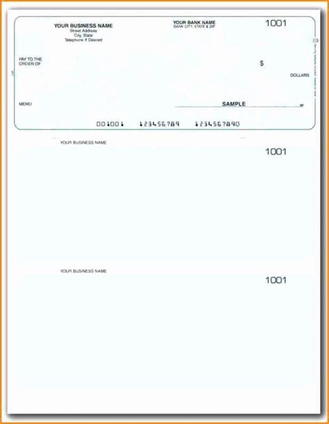 Business Check Template For Microsoft Word