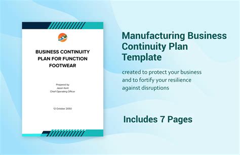 Business Continuity Plan Template For Manufacturing