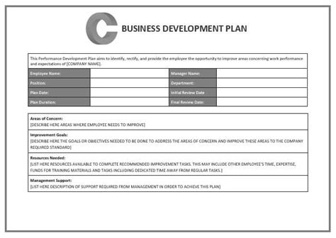 Business Development Plan Template