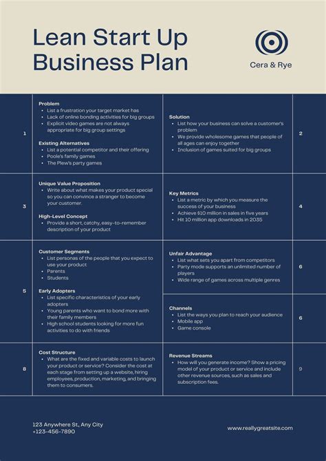 Business Plan Template For Startups