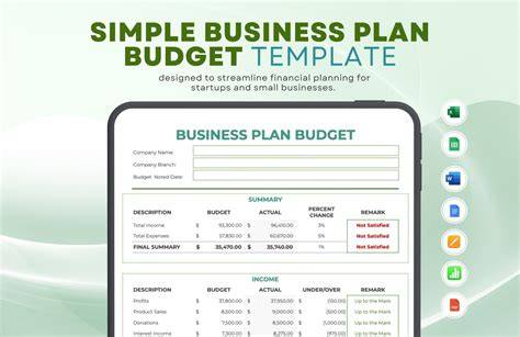 Business Plan Template Ipad