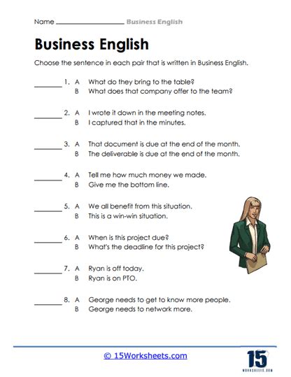 Business Worksheets Printables
