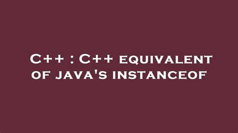 C equivalent of javas instanceof