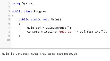 C how to create a Guid value