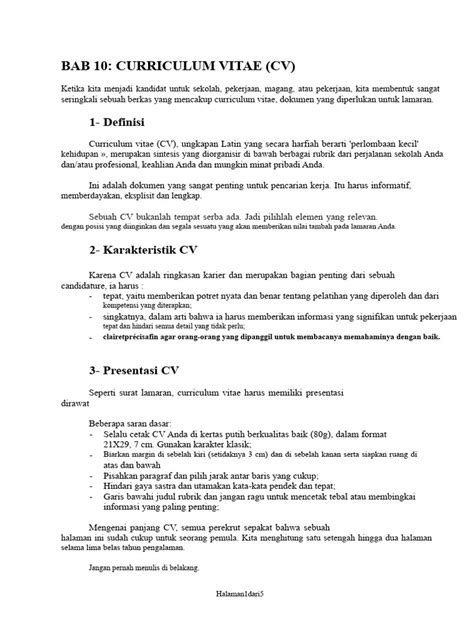 CV Efektif