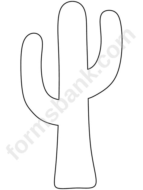 Cactus Printable Template
