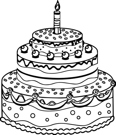 Cake Printable Coloring Pages