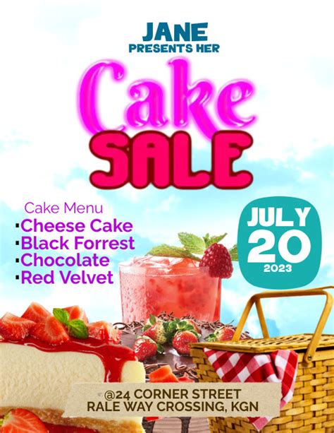 Cake Sale Flyer Template