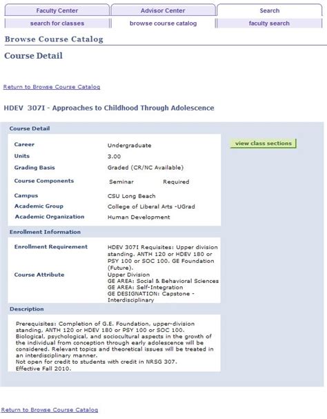 Cal State Long Beach Course Catalog Fall 2018