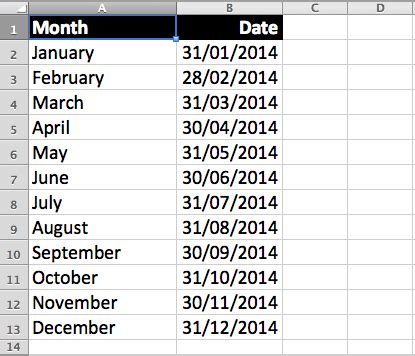 Calculate last day of month