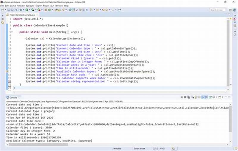 Calendar Class In Java