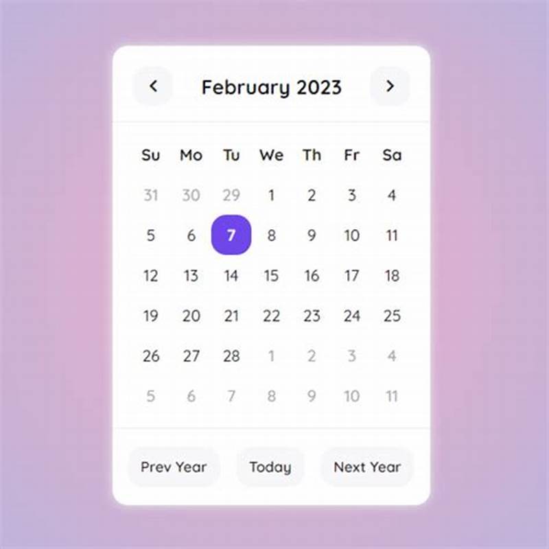 Calendar Code In Javascript And Html