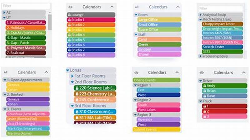 Calendar Color Coding Ideas