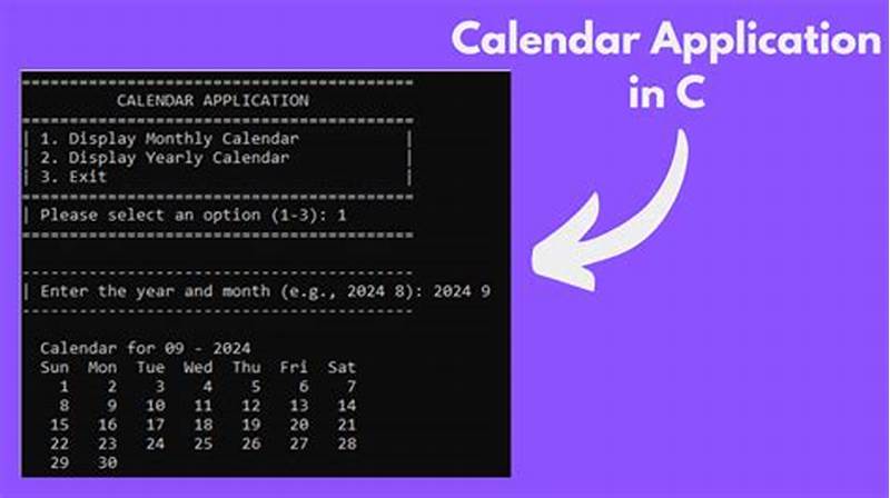 Calendar Program In C Language Source Code